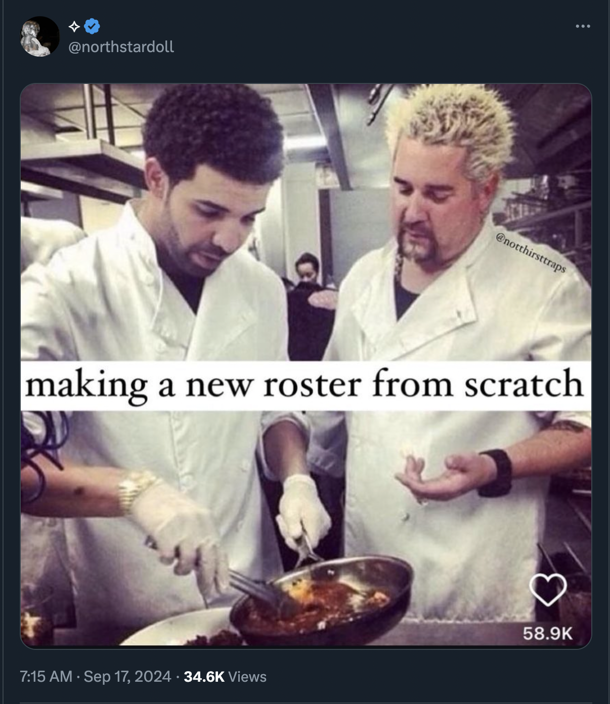 guy fieri drake - northstraps making a new roster from scratch Views